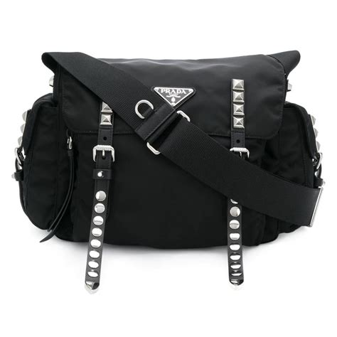 prada studded shoulder bag|prada re nylon tote bag.